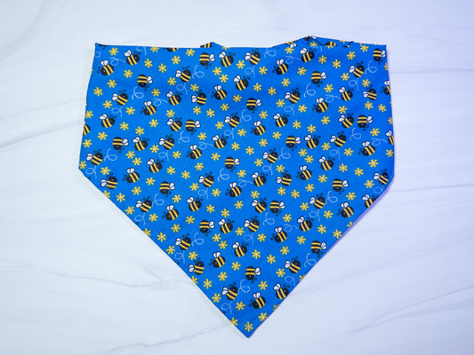 Blue Tiny Bumblebees Dog Bandana - Ready to Ship