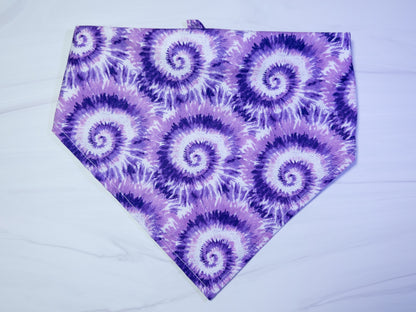 Purple Tie Dye Dog Bandana - Ready to Ship