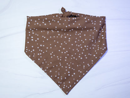 Minimalist Brown Dots Dog Bandana - Ready to Ship
