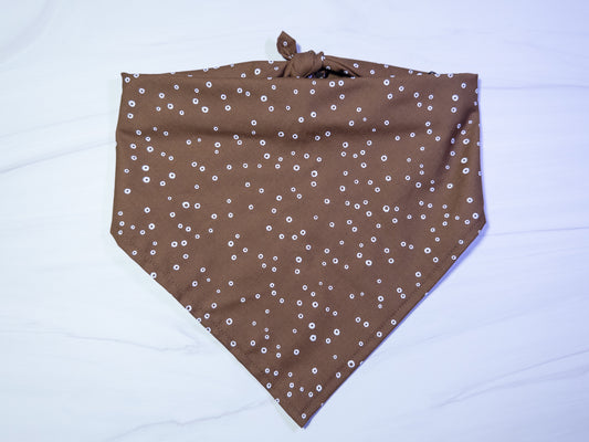 Minimalist Brown Dots Dog Bandana - Ready to Ship