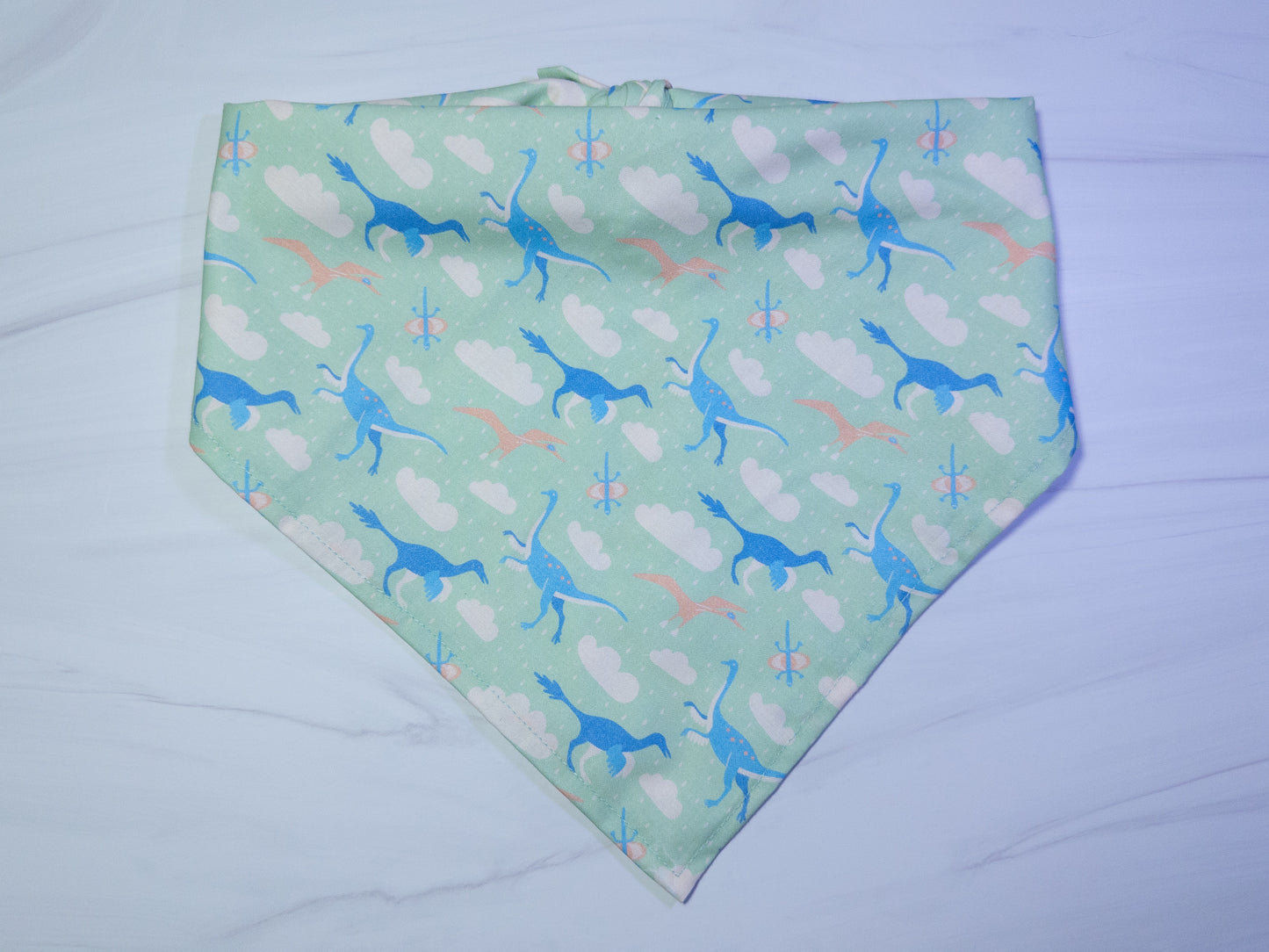 Pastel Green Dinosaurs Dog Bandana - Ready to Ship