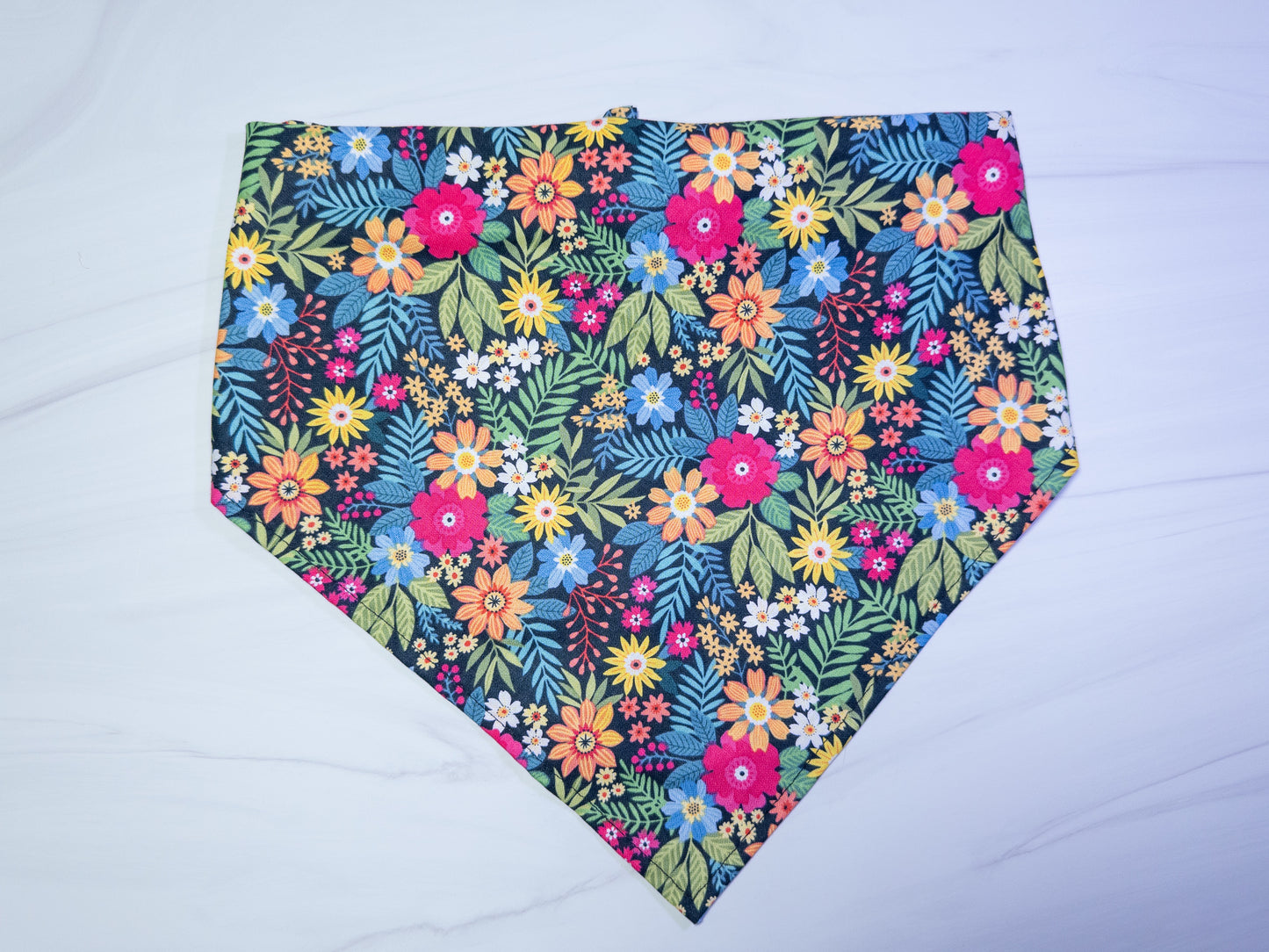 Tropical Flowers Dog Bandana - Ready to Ship