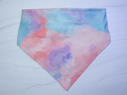 Pink and Blue Tie Dye Dog Bandana - Ready to Ship