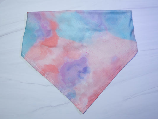 Pink and Blue Tie Dye Dog Bandana - Ready to Ship