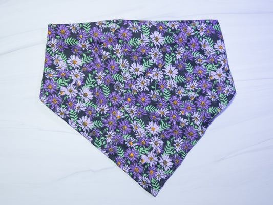 Purple Floral Dog Bandana - Ready to Ship