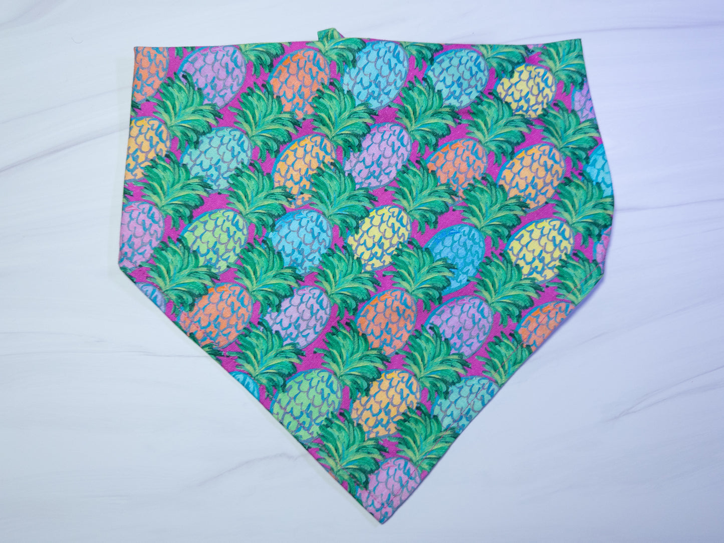 Neon Pineapple Dog Bandana - Ready to Ship