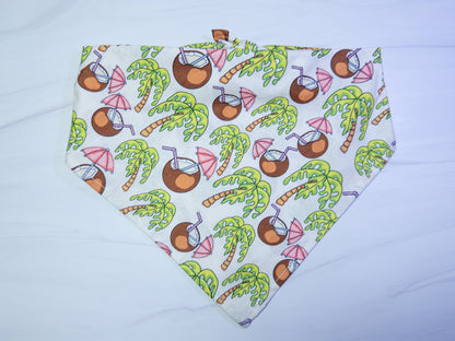 Summer Coconuts & Palm Trees Dog Bandana - Ready to Ship