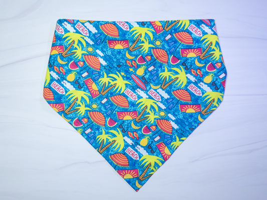 Blue Beach Vibes Dog Bandana - Ready to Ship