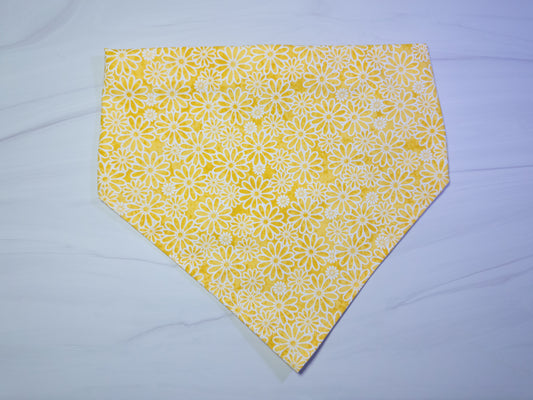 Bright Yellow Daisy Dog Bandana - Ready to Ship