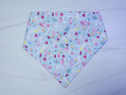 Light Blue Summer Icons Dog Bandana - Ready to Ship
