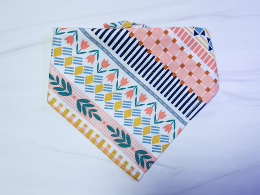 Pastel Spring Stripes Dog Bandana - Ready to Ship