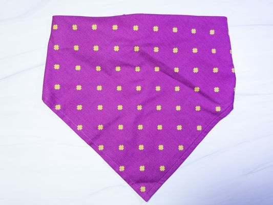 Purple Pluses Mimimalist Dog Bandana - Ready to Ship