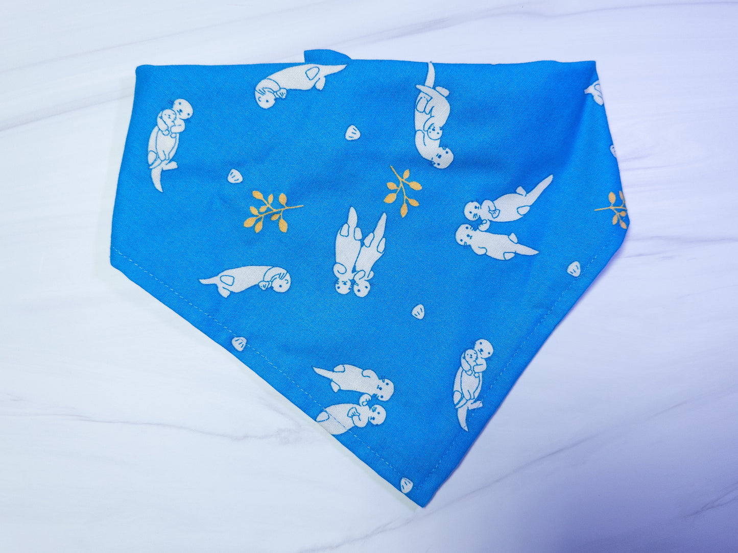 Blue Otter Dog Bandana - Ready to Ship