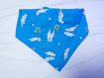 Blue Otter Dog Bandana - Ready to Ship