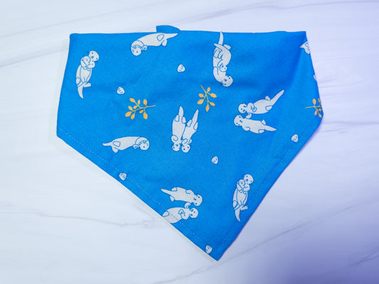 Blue Otter Dog Bandana - Ready to Ship