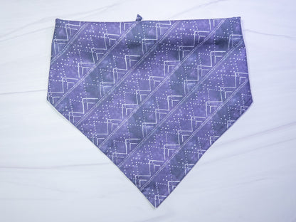 Purple Boho Mountains Dog Bandana - Ready to Ship