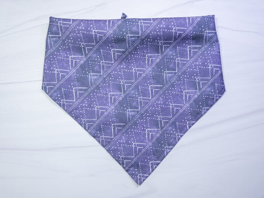 Purple Boho Mountains Dog Bandana - Ready to Ship